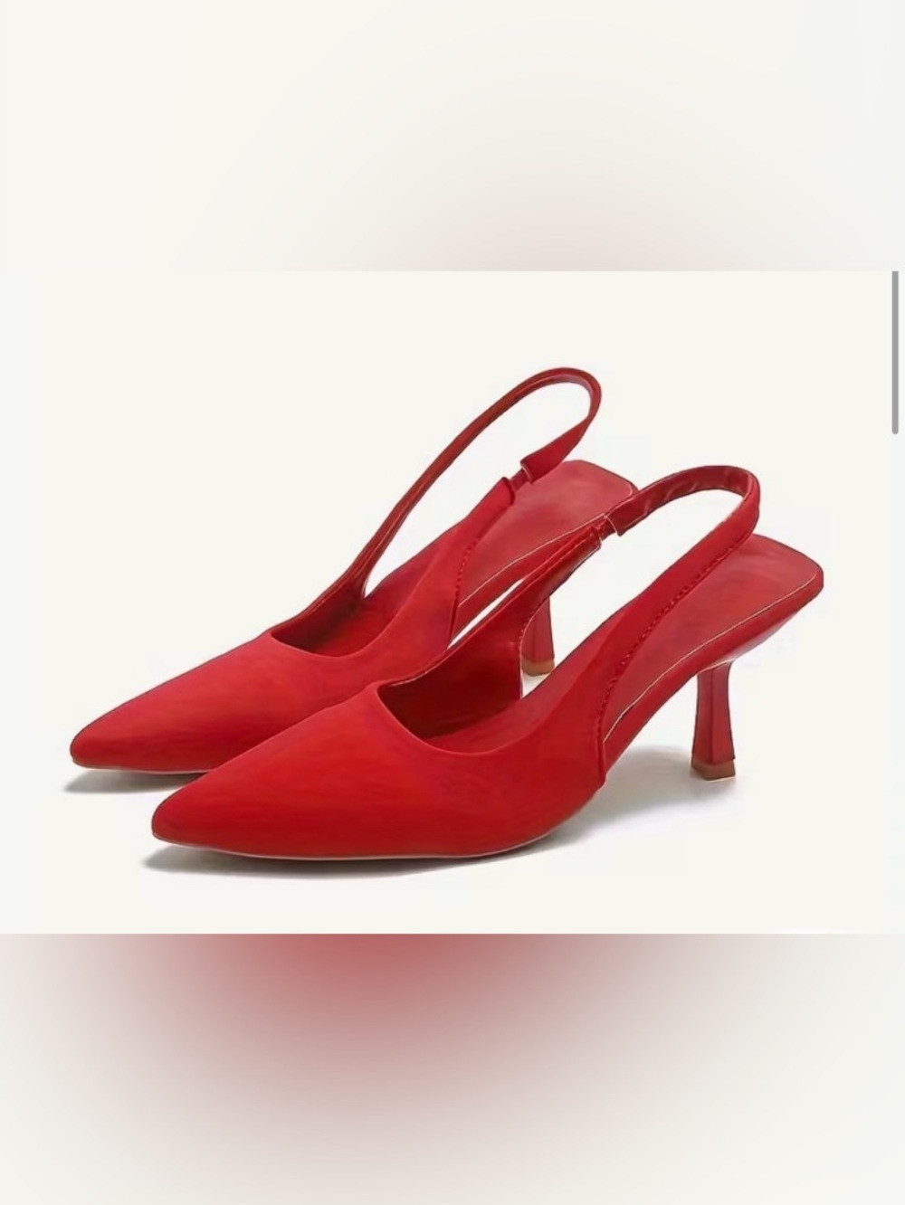 Women's Red Strappy Heels - Size 40